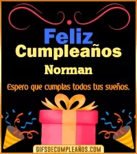 Mensaje de cumpleaños Norman